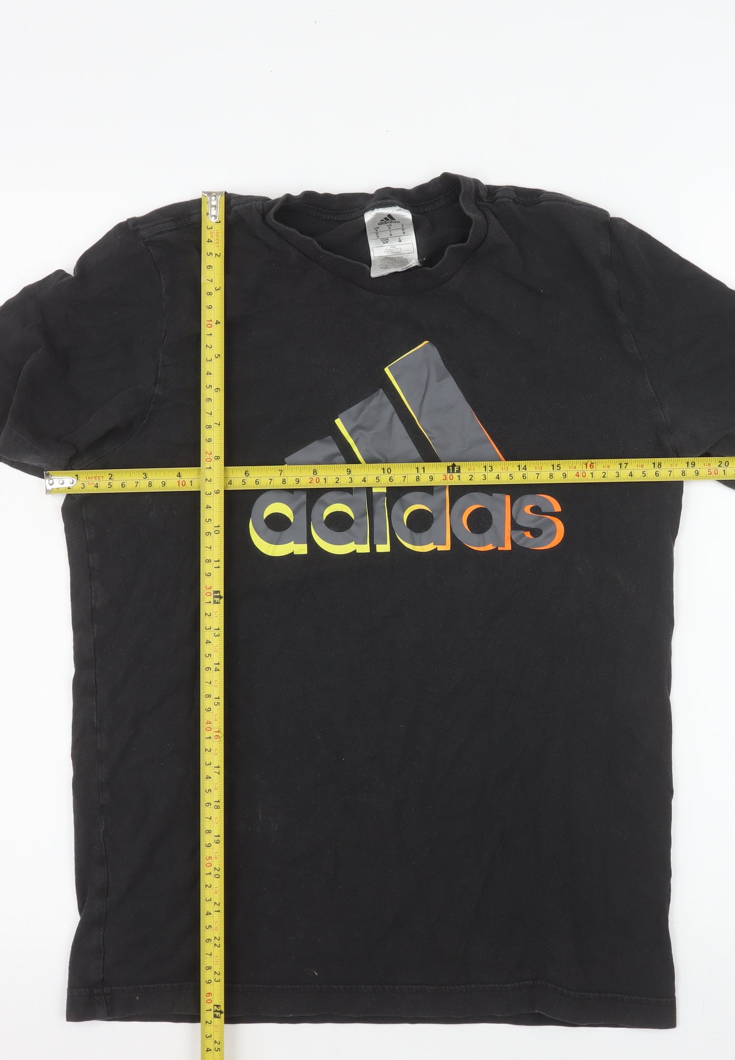 Adidas Men’s Black Cotton Logo Sports T-Shirt Size S