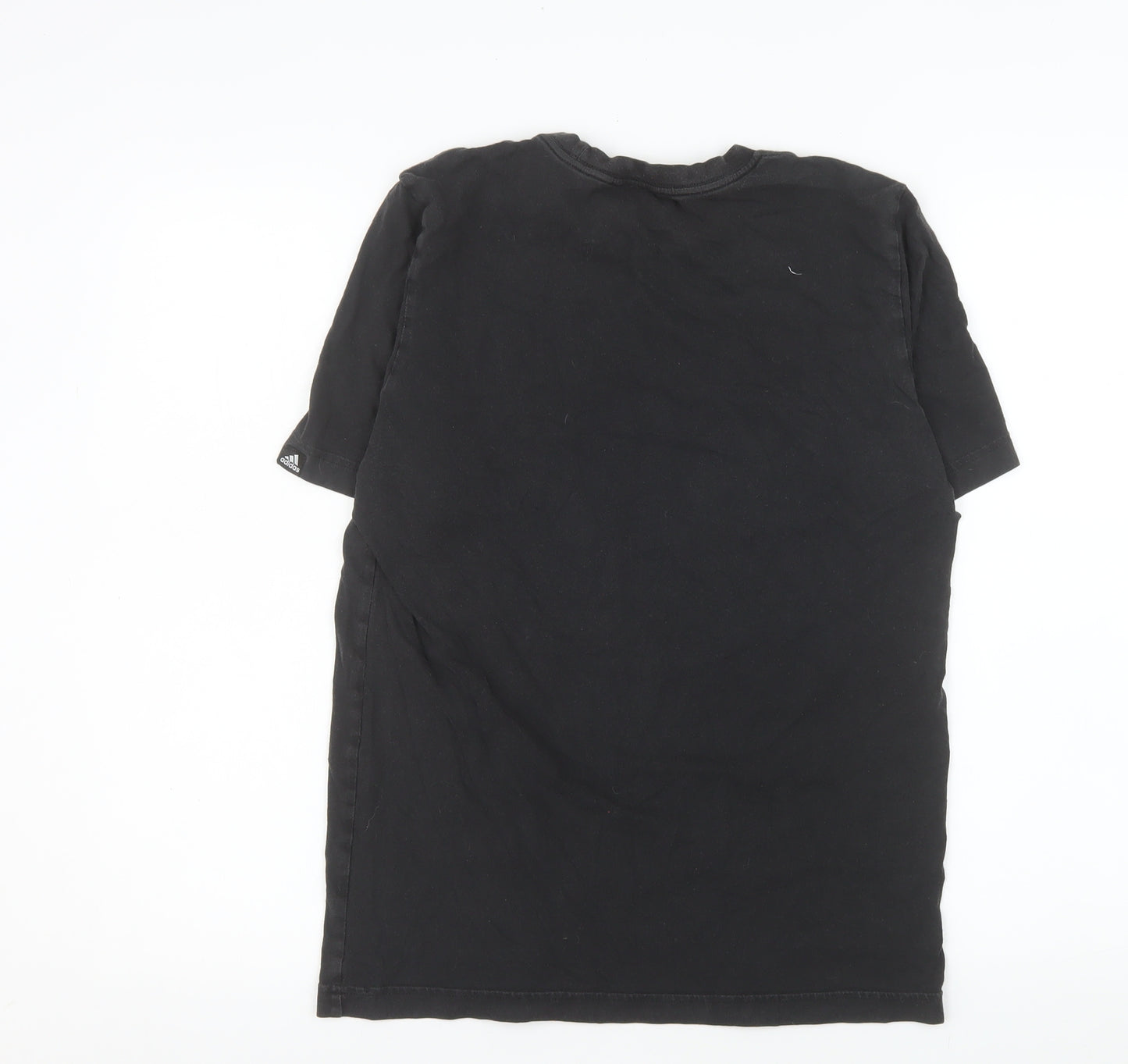 Adidas Men’s Black Cotton Logo Sports T-Shirt Size S