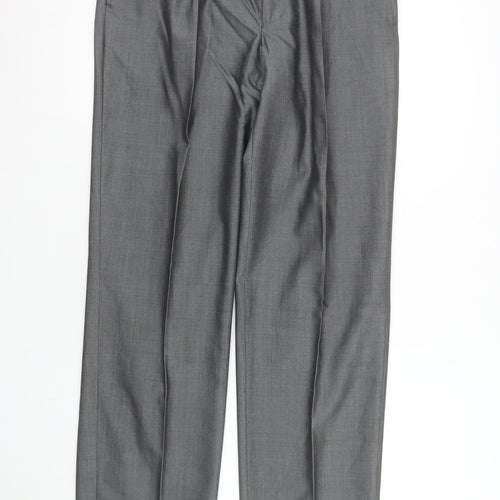 Torre Cerimonia Men's Grey Wool Blend Pleated Dress Trousers 34L