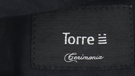 Torre Men Grey 58S Wool Mohair Formal Dress Trousers