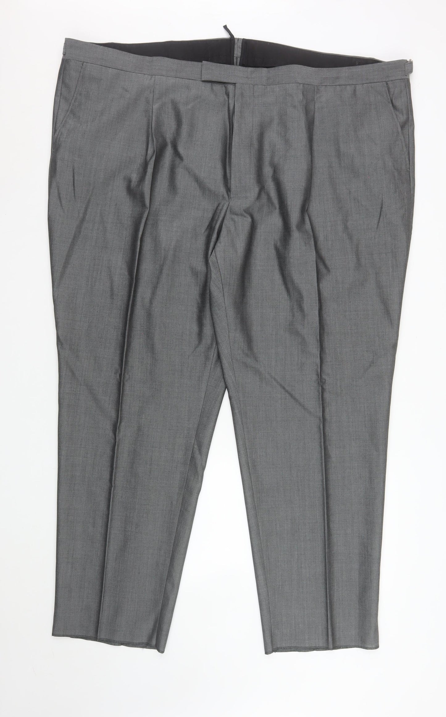 Torre Cerimonia Men's Grey Wool Blend Dress Pants UK 50S Classic Fit