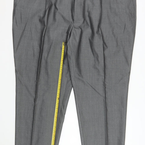 Torre Cerimonia Men's Grey Wool Blend Dress Pants UK 50S Classic Fit