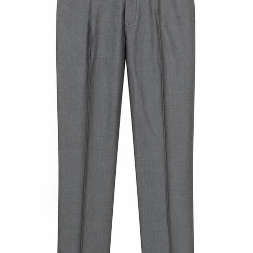 Torre Cerimonia Men's Grey 34R Wool Blend Pleated Dress Trousers