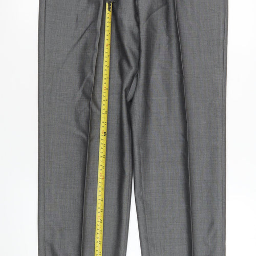 Torre Cerimonia Men's Grey Wool Blend Dress Pants 32R Formal Trousers