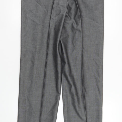 Torre Cerimonia Men's Grey Wool Blend Dress Pants 32R Formal Trousers