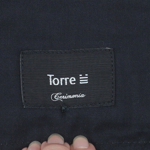 Torre Cerimonia Men's Grey Wool Blend Dress Pants 32R Formal Trousers