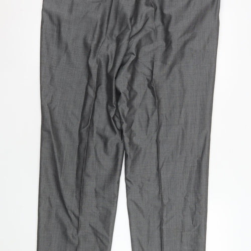 Torre Men’s Grey Wool Blend Pleated Dress Trousers Size 40S