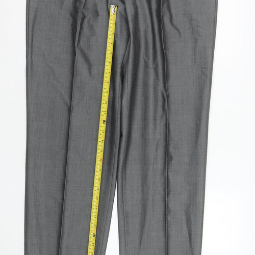 Torre Men’s Grey Wool Mohair Blend Pleated Dress Trousers 38W