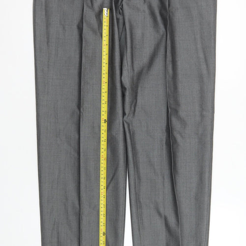 Torre Cerimonia Men's Grey Dress Pants Size XL Wool Blend Pleated Formal Trousers