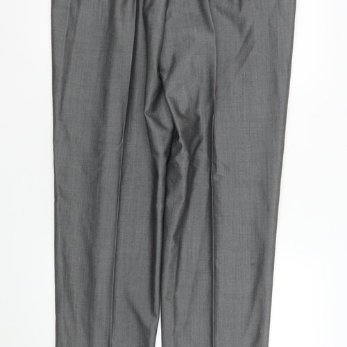 Torre Cerimonia Men's Grey Dress Pants Size XL Wool Blend Pleated Formal Trousers