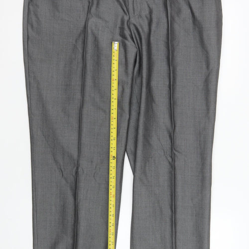 Torre Cerimonia Men's Grey Wool Mohair Blend Dress Trousers 40R