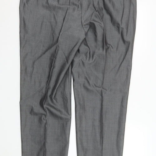 Torre Cerimonia Men's Grey Wool Mohair Blend Dress Trousers 40R