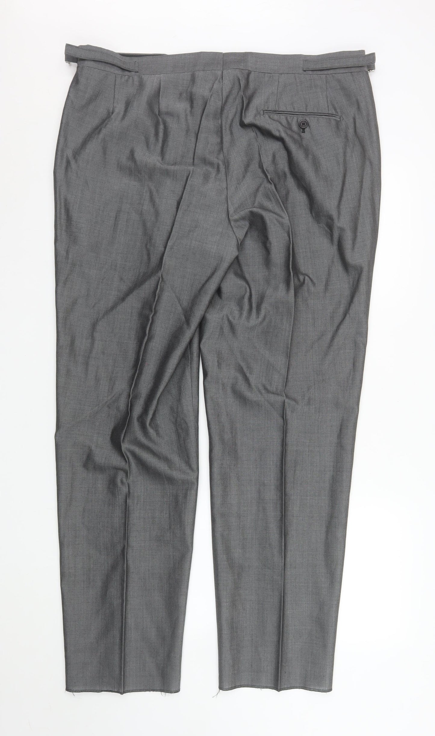 Torre Cerimonia Men's Grey Wool Mohair Blend Dress Trousers 40R