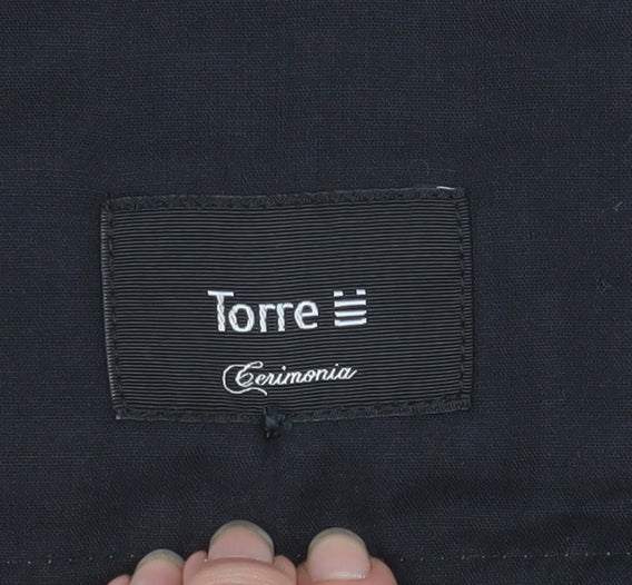 Torre Cerimonia Men's Grey Wool Mohair Blend Dress Trousers 40R