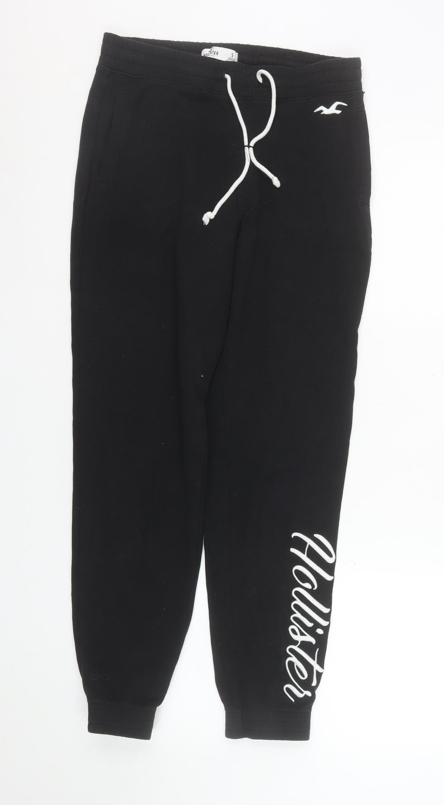 Hollister Womens Black Small Jogger Sweatpants 60 Cotton 40 Polyester