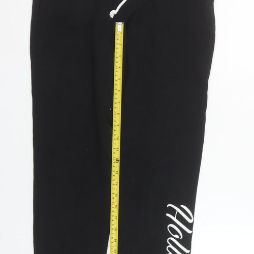 Hollister Womens Black Small Jogger Sweatpants 60 Cotton 40 Polyester