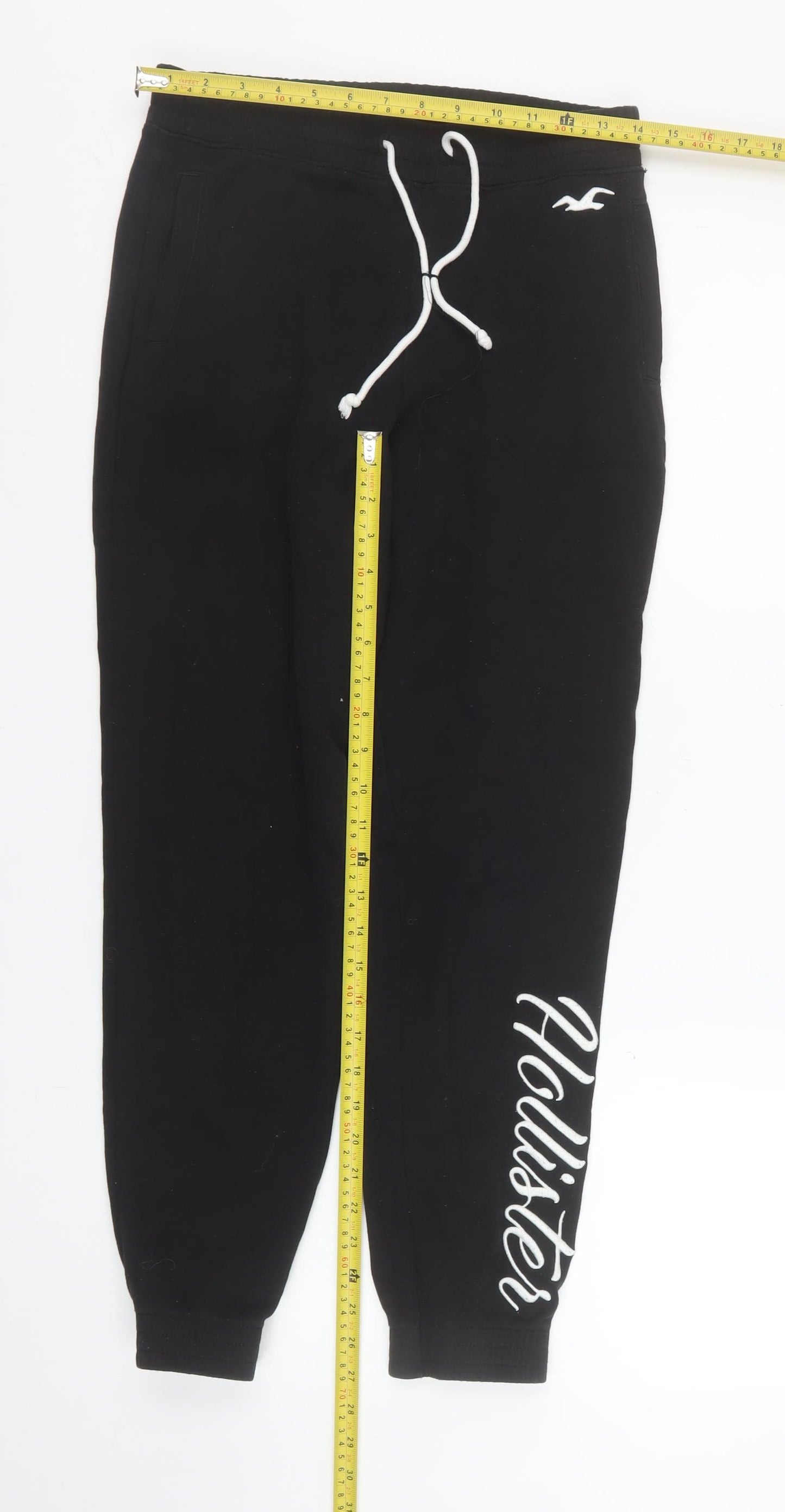 Hollister Womens Black Small Jogger Sweatpants 60 Cotton 40 Polyester