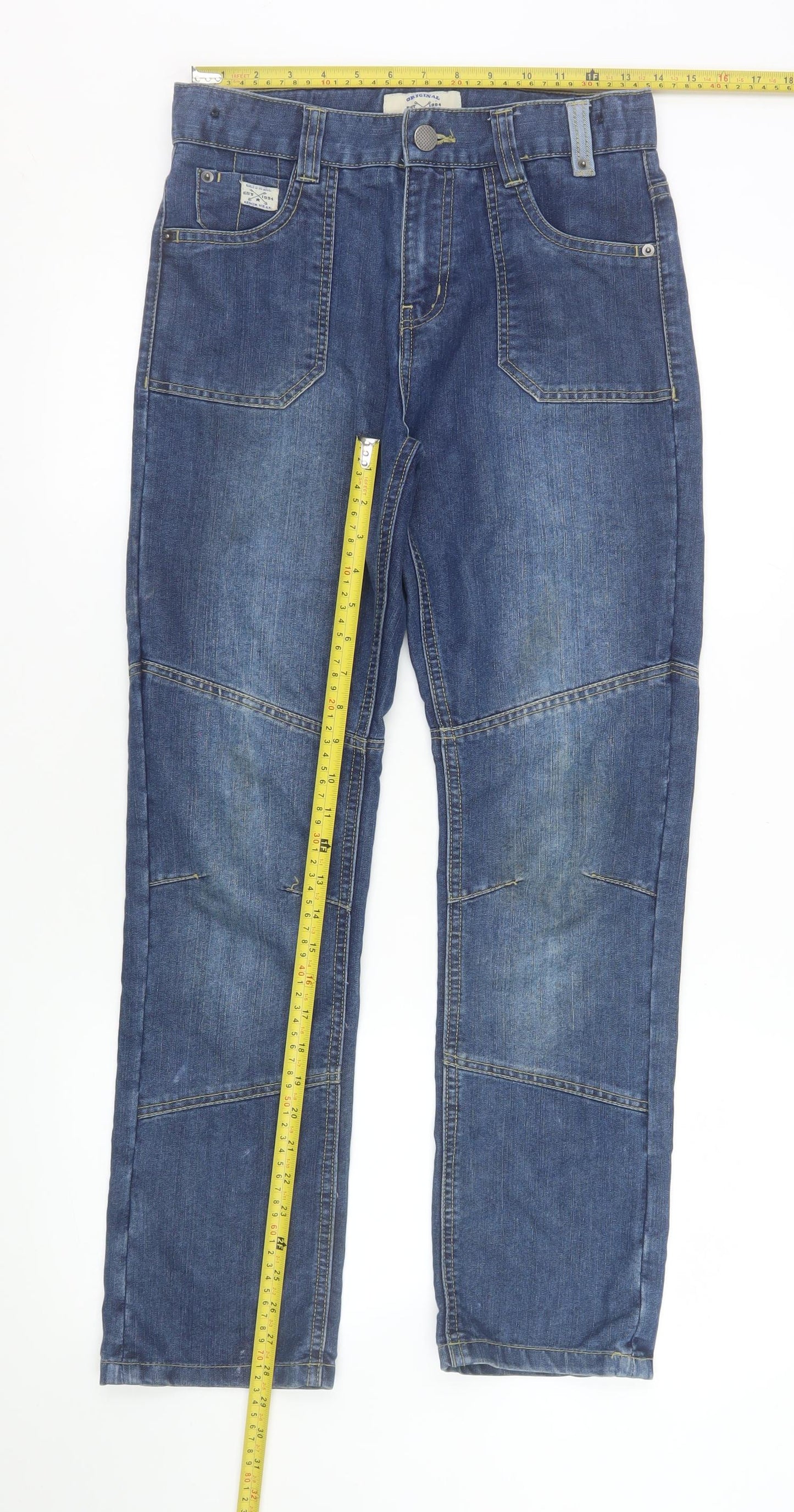 Dunnes Stores Mens Blue Straight Fit Denim Jeans 26in Waist