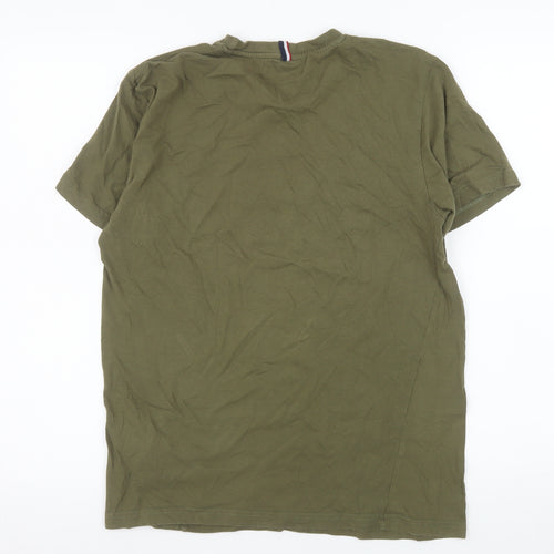 Ben Sherman Men's Khaki Green Crew Neck Cotton T-Shirt M