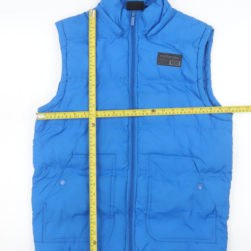 McKenzie Men's Blue Puffer Waistcoat Size S Regular Fit Polyester