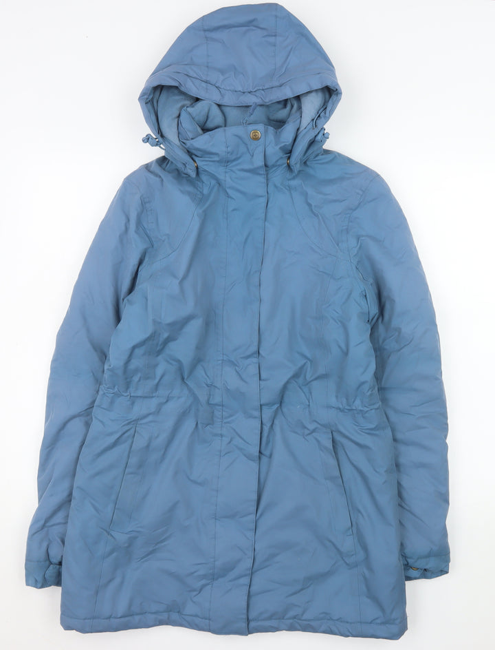 Mountain Warehouse Womens Blue Hooded Waterproof Parka Coat Size 10