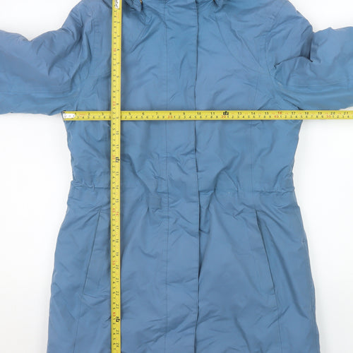 Mountain Warehouse Womens Blue Hooded Waterproof Parka Coat Size 10