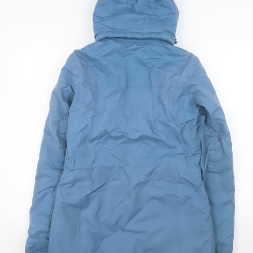 Mountain Warehouse Womens Blue Hooded Waterproof Parka Coat Size 10