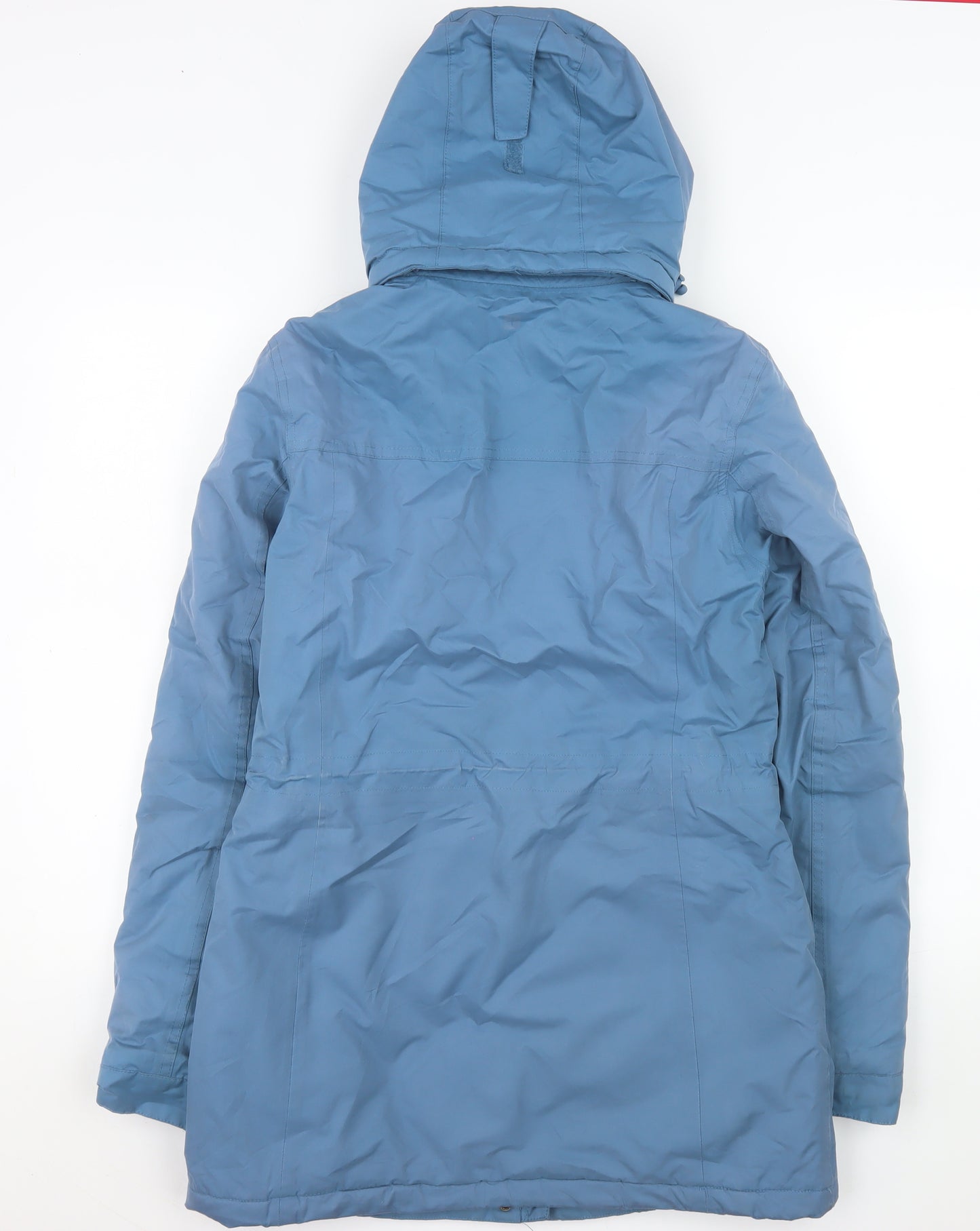 Mountain Warehouse Womens Blue Hooded Waterproof Parka Coat Size 10