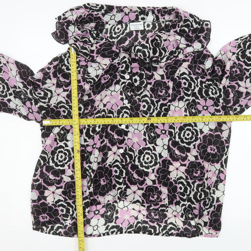 Covington Women’s Multicoloured Floral Chiffon Blouse 18 Plus Tunic Style