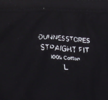 Dunnes Stores Women's Black Cotton Puff Sleeve T-Shirt Size L
