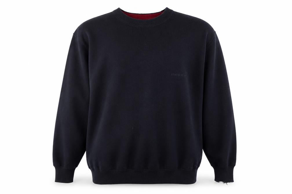 Front view of State of Art Men's Black XL Crew Neck Pullover Sweatshirt