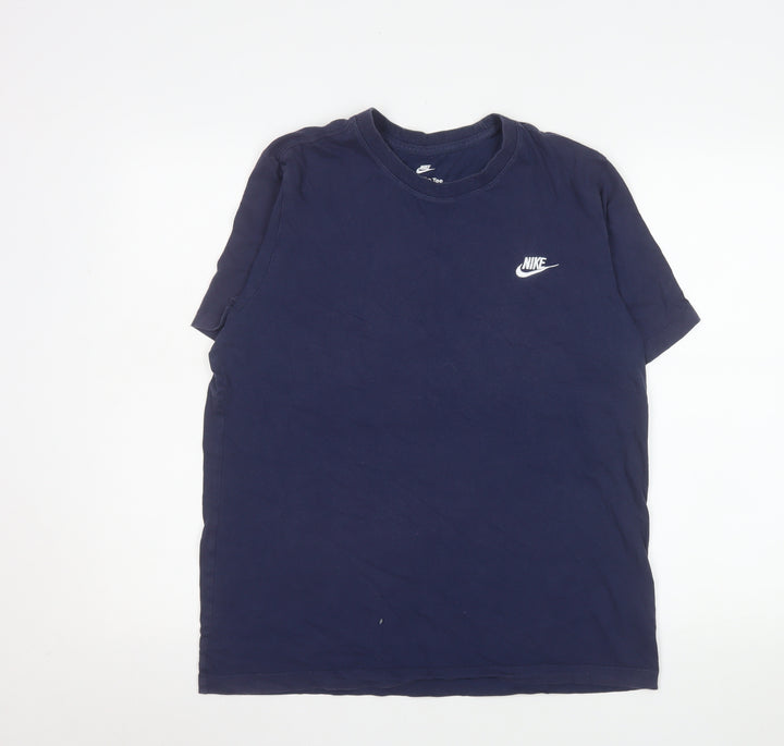 Nike Men’s Blue Large Crew Neck Sports Cotton T-Shirt