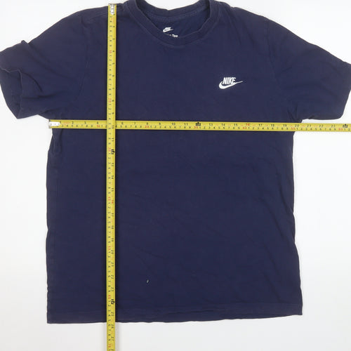 Nike Men’s Blue Large Crew Neck Sports Cotton T-Shirt