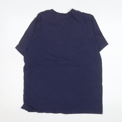 Nike Men’s Blue Large Crew Neck Sports Cotton T-Shirt