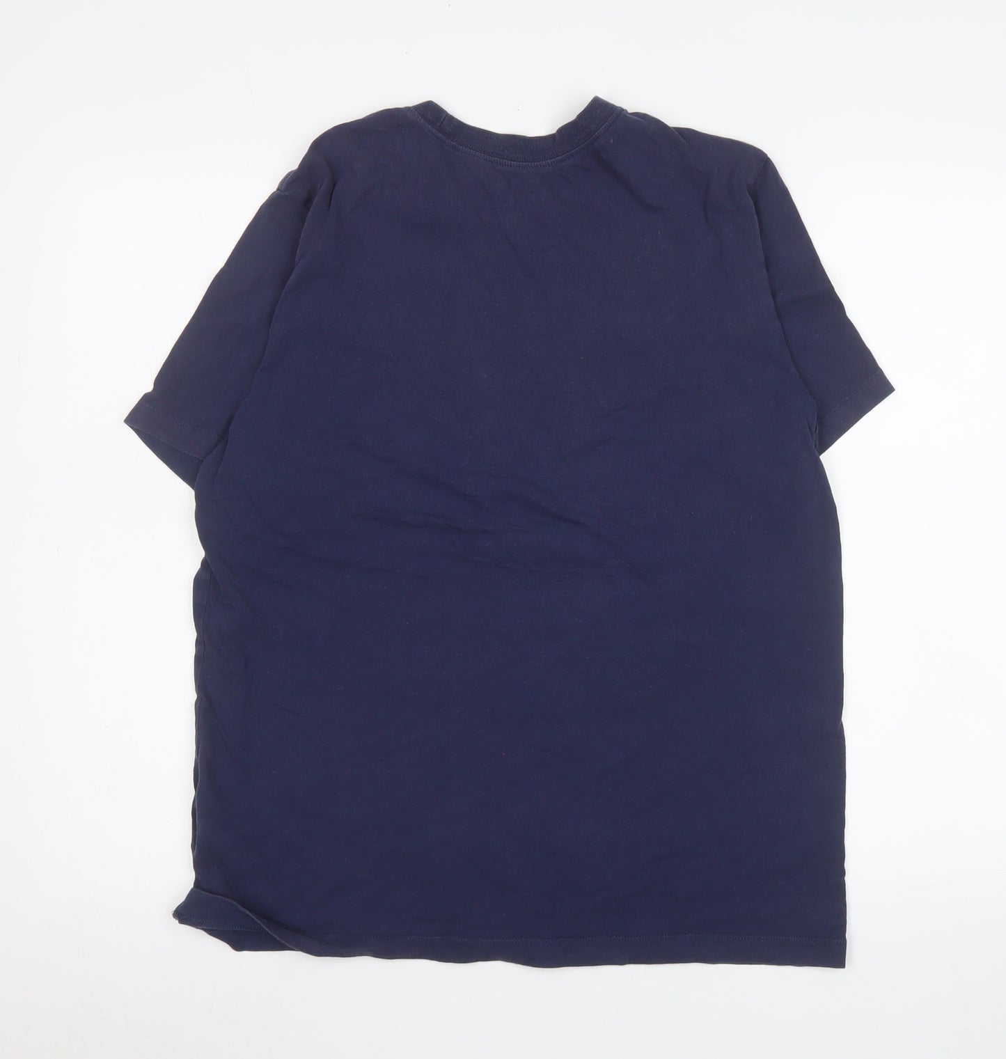 Nike Men’s Blue Large Crew Neck Sports Cotton T-Shirt