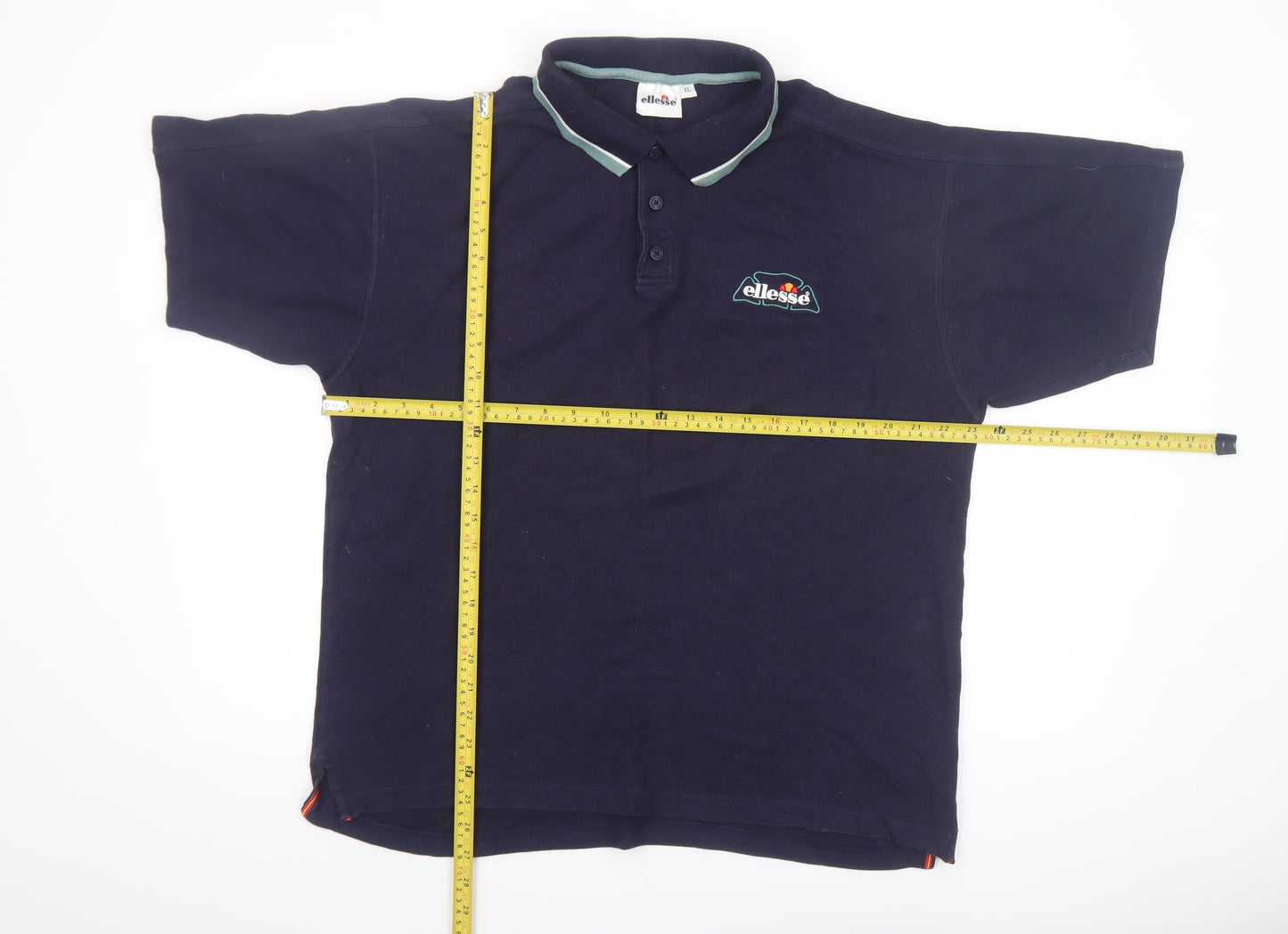 Ellesse Men's Blue XL Vintage Polo Shirt Embroidered Sportswear