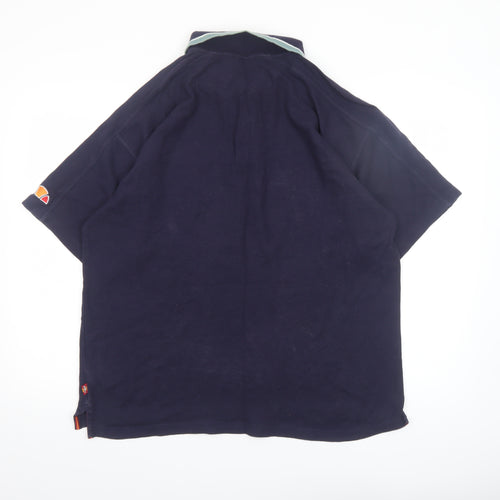Ellesse Men's Blue XL Vintage Polo Shirt Embroidered Sportswear