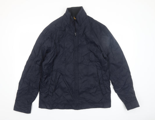 Timberland Men's Blue Nylon Full Zip Lightweight Casual Jacket M