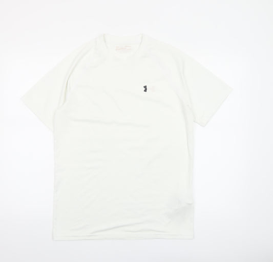 Under Armour Men's White Athletic T-Shirt Size S Moisture Wicking