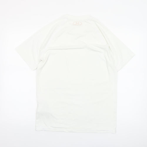 Under Armour Men's White Athletic T-Shirt Size S Moisture Wicking