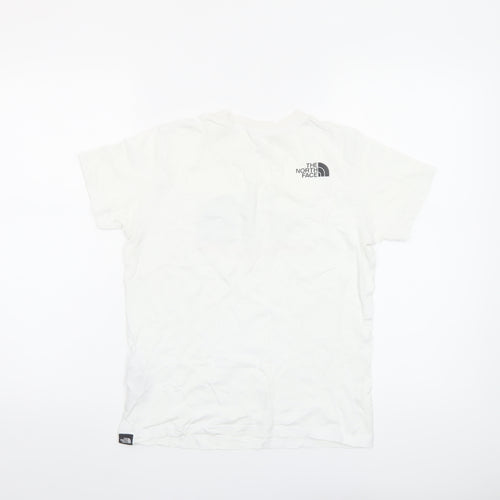 The North Face Boys White Logo Outdoor Graphic Cotton T-Shirt Size L