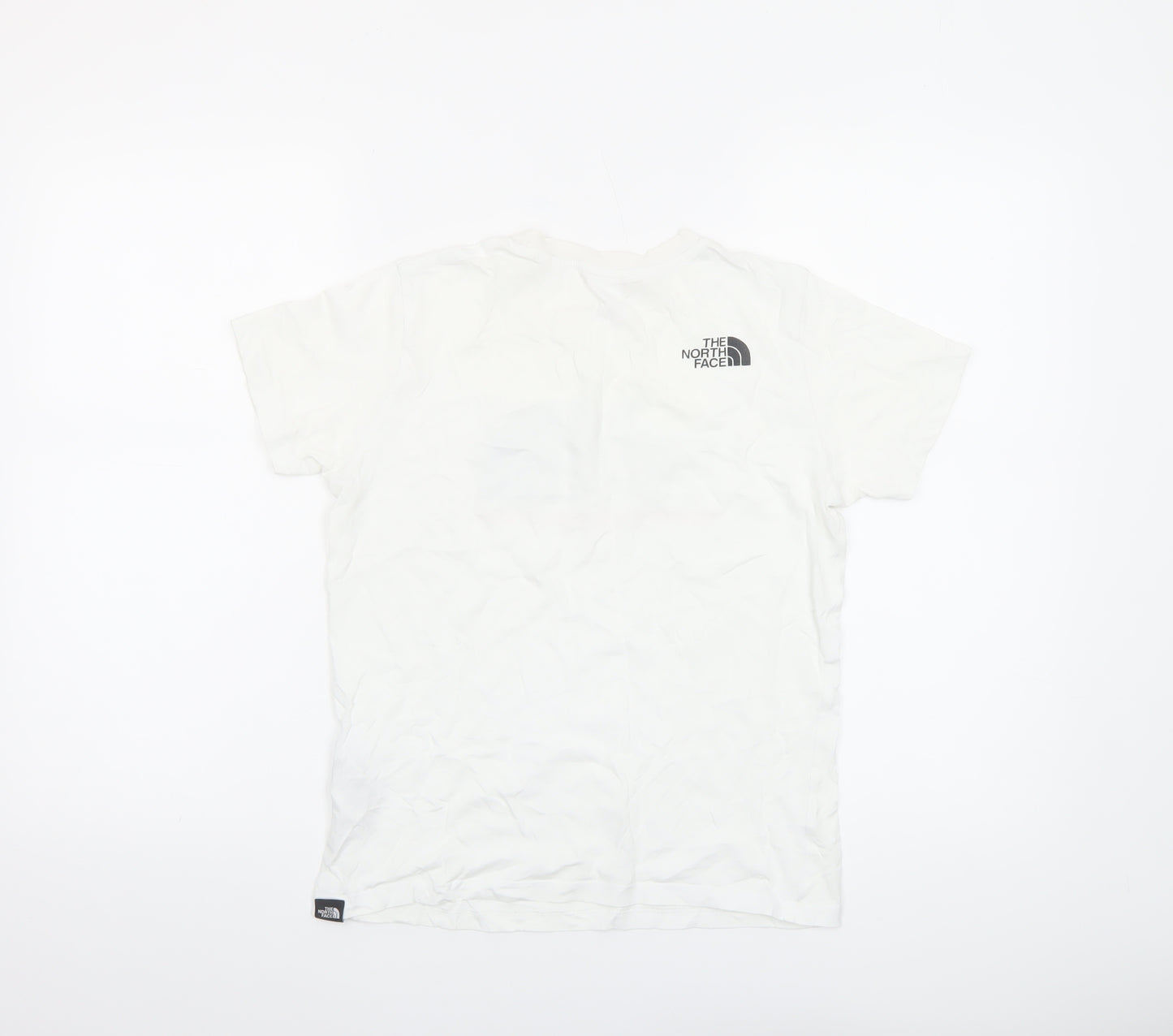 The North Face Boys White Logo Outdoor Graphic Cotton T-Shirt Size L