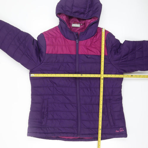 Peter Storm Women’s Purple Puffer Jacket Hooded Size 10