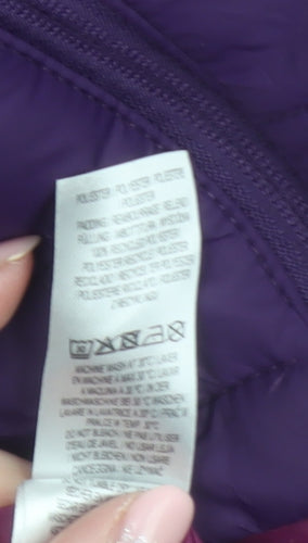 Peter Storm Women’s Purple Puffer Jacket Hooded Size 10