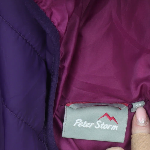 Peter Storm Women’s Purple Puffer Jacket Hooded Size 10