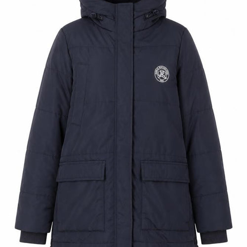 Queens Park Rangers Womens Blue Size 14 Long Hooded Puffer Coat