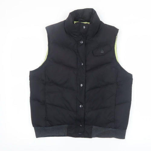 GAP Womens Black Puffer Waistcoat M Down Filled Winter Vest
