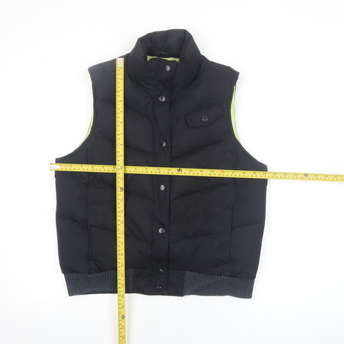 GAP Womens Black Puffer Waistcoat M Down Filled Winter Vest
