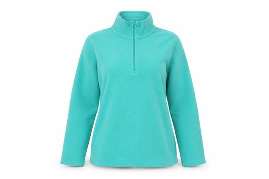Front view of Mountain Warehouse Women’s Green Fleece Pullover Sweatshirt, size M
