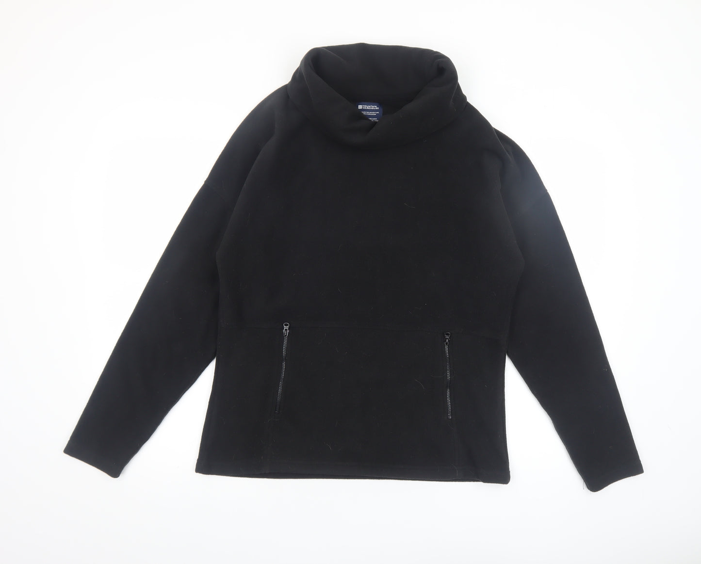 Mountain Warehouse Women Black Fleece Pullover Sweatshirt UK 12